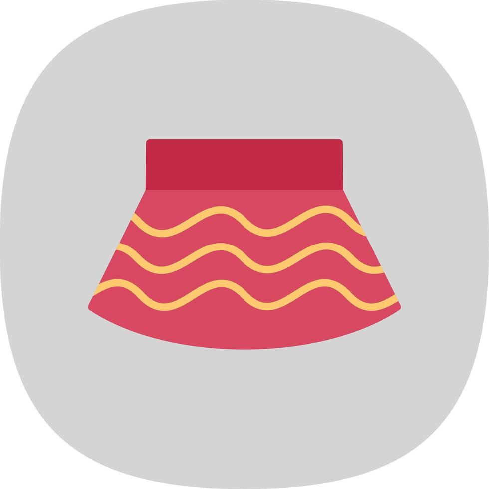 Skirt Flat Curve Icon Design vector