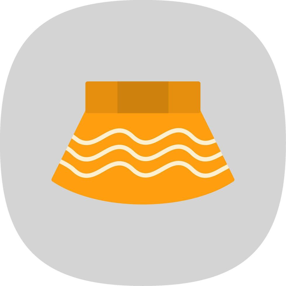 Skirt Flat Curve Icon Design vector