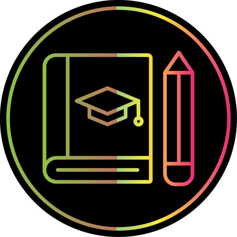 Treatise Line Gradient Due Color Icon Design vector