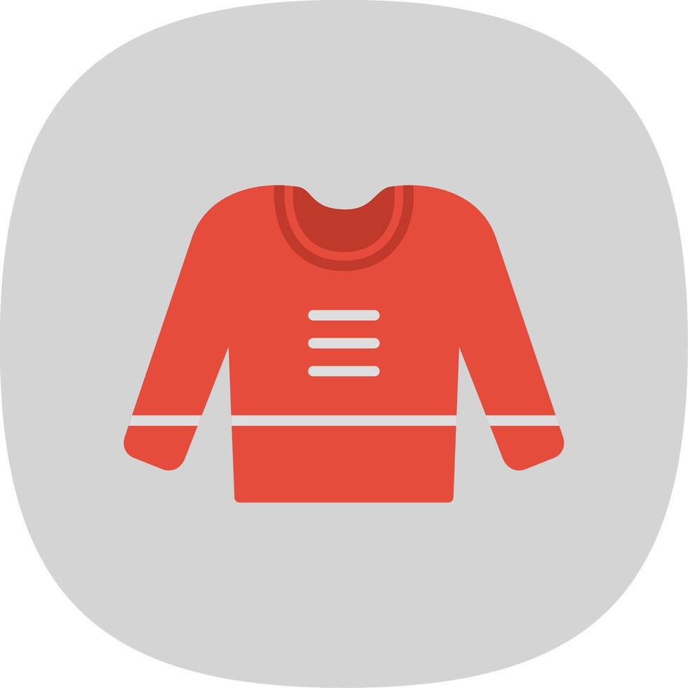 Jumper Flat Curve Icon Design vector