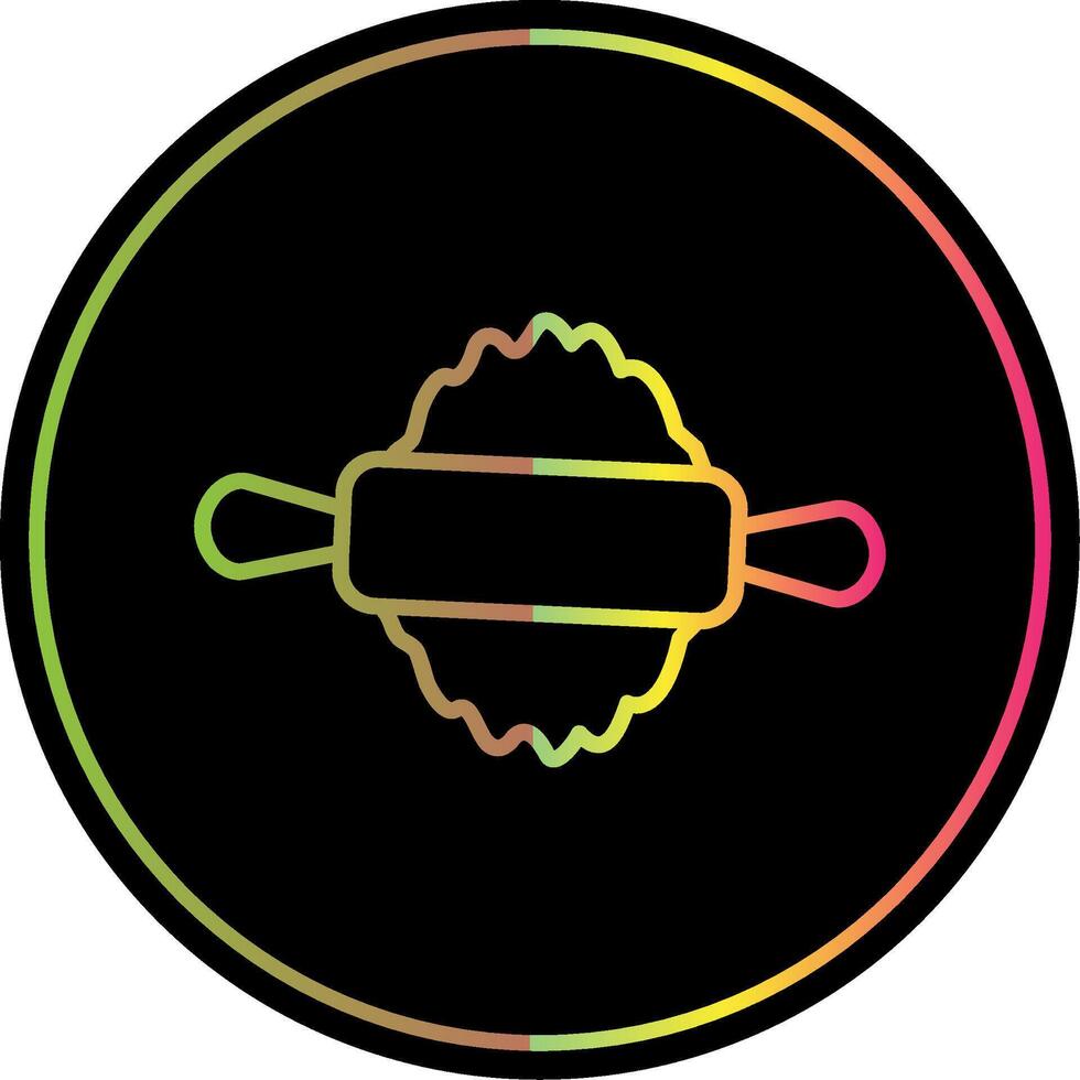 Tortilla Pin Line Gradient Due Color Icon Design vector