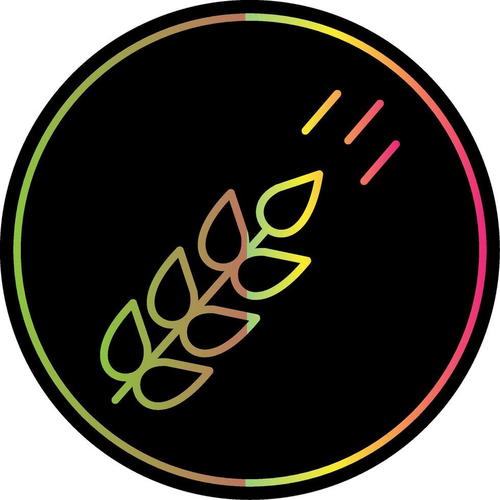 Wheat Line Gradient Due Color Icon Design vector
