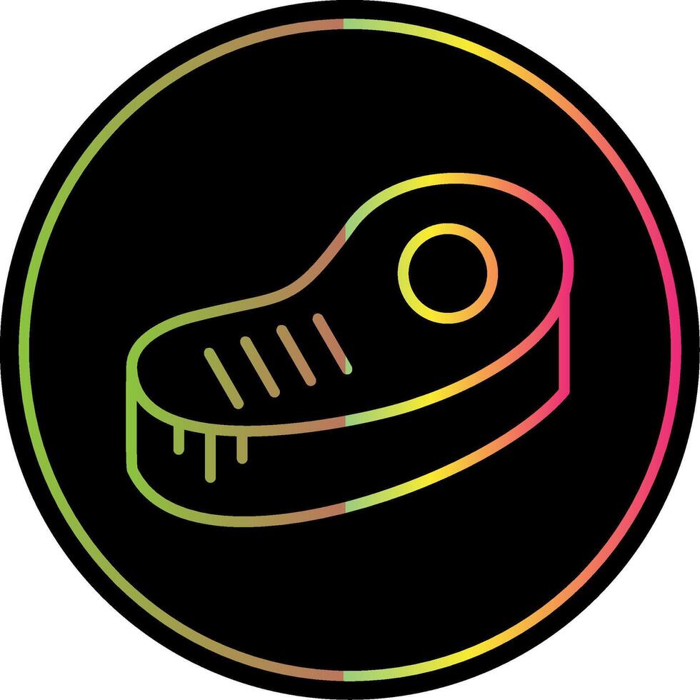 Steak Line Gradient Due Color Icon Design vector