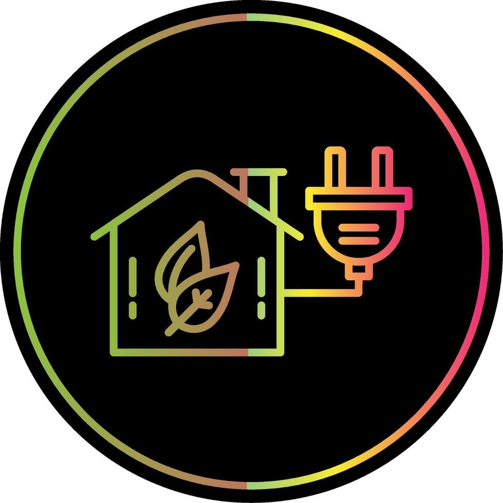 Energy Efficiency Line Gradient Due Color Icon Design vector