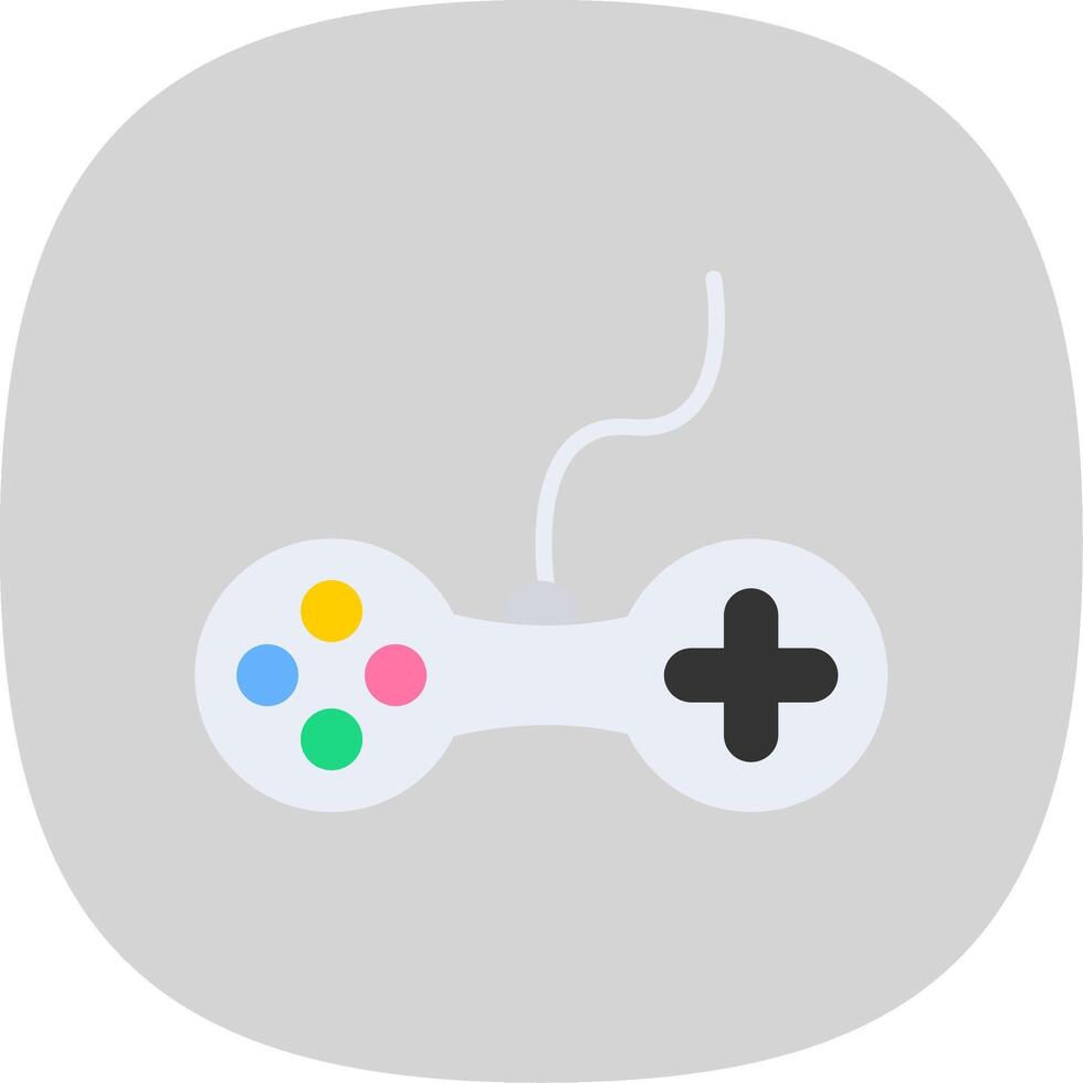 Controller Flat Curve Icon Design vector