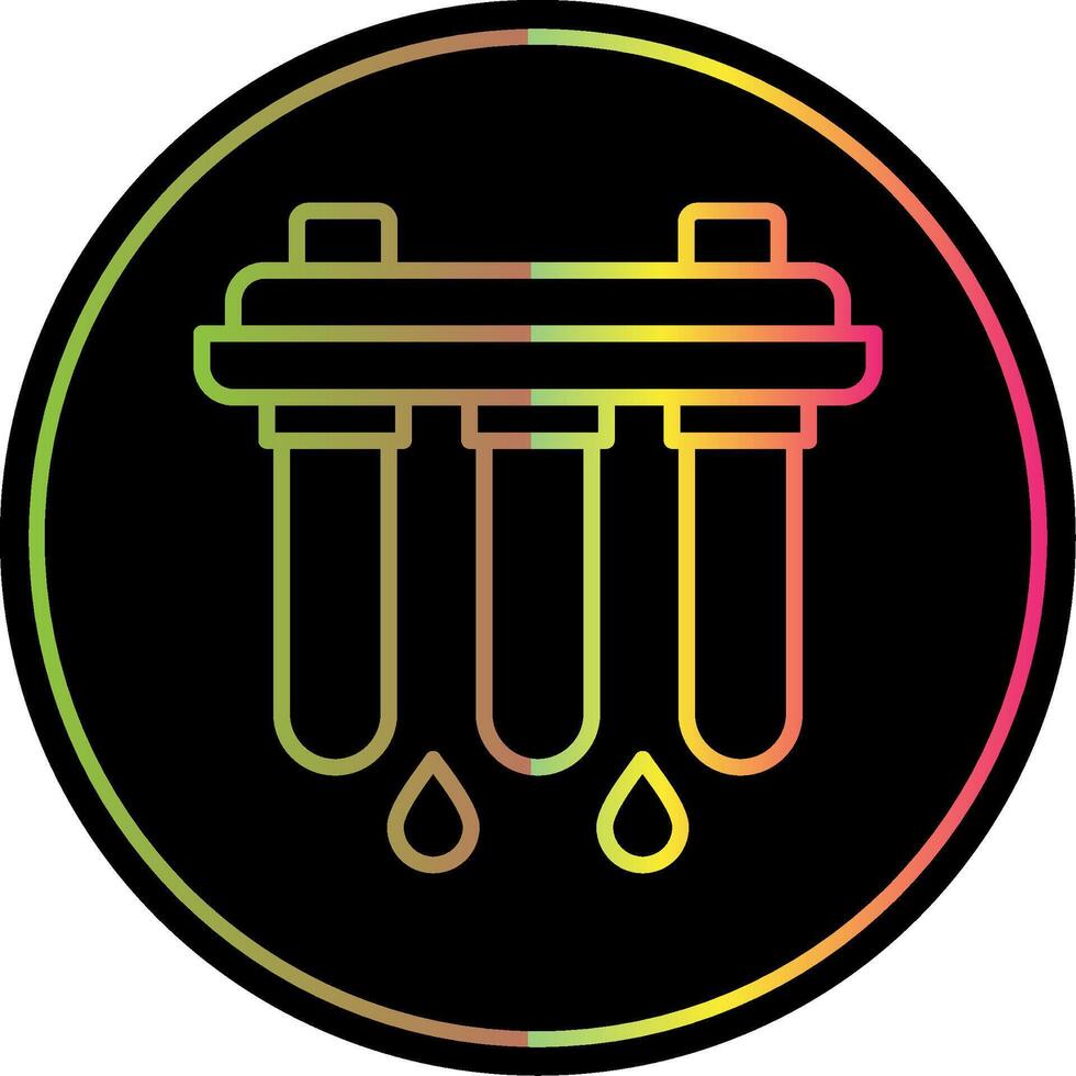 Water Filter Line Gradient Due Color Icon Design vector