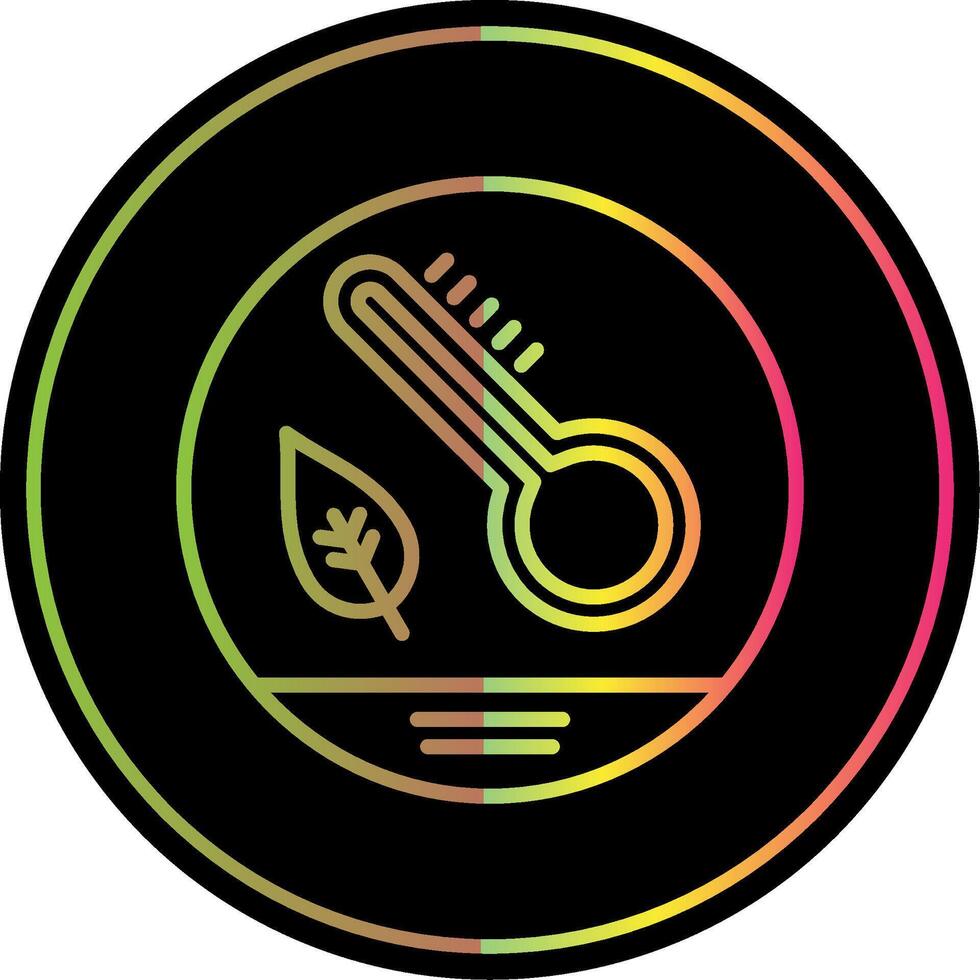 Temperature Line Gradient Due Color Icon Design vector
