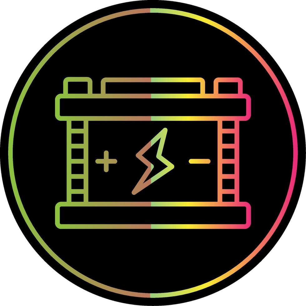 Accumulator Line Gradient Due Color Icon Design vector