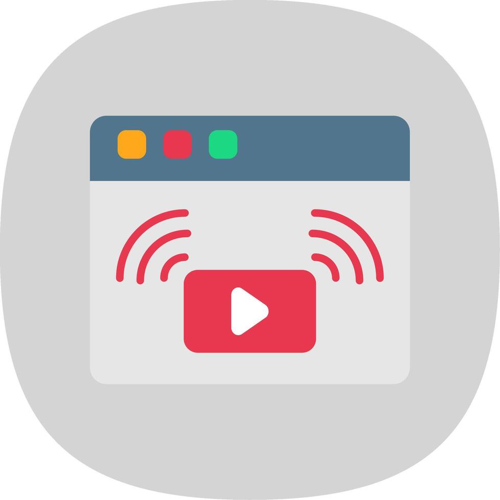 Flat Curve Icon Design vector