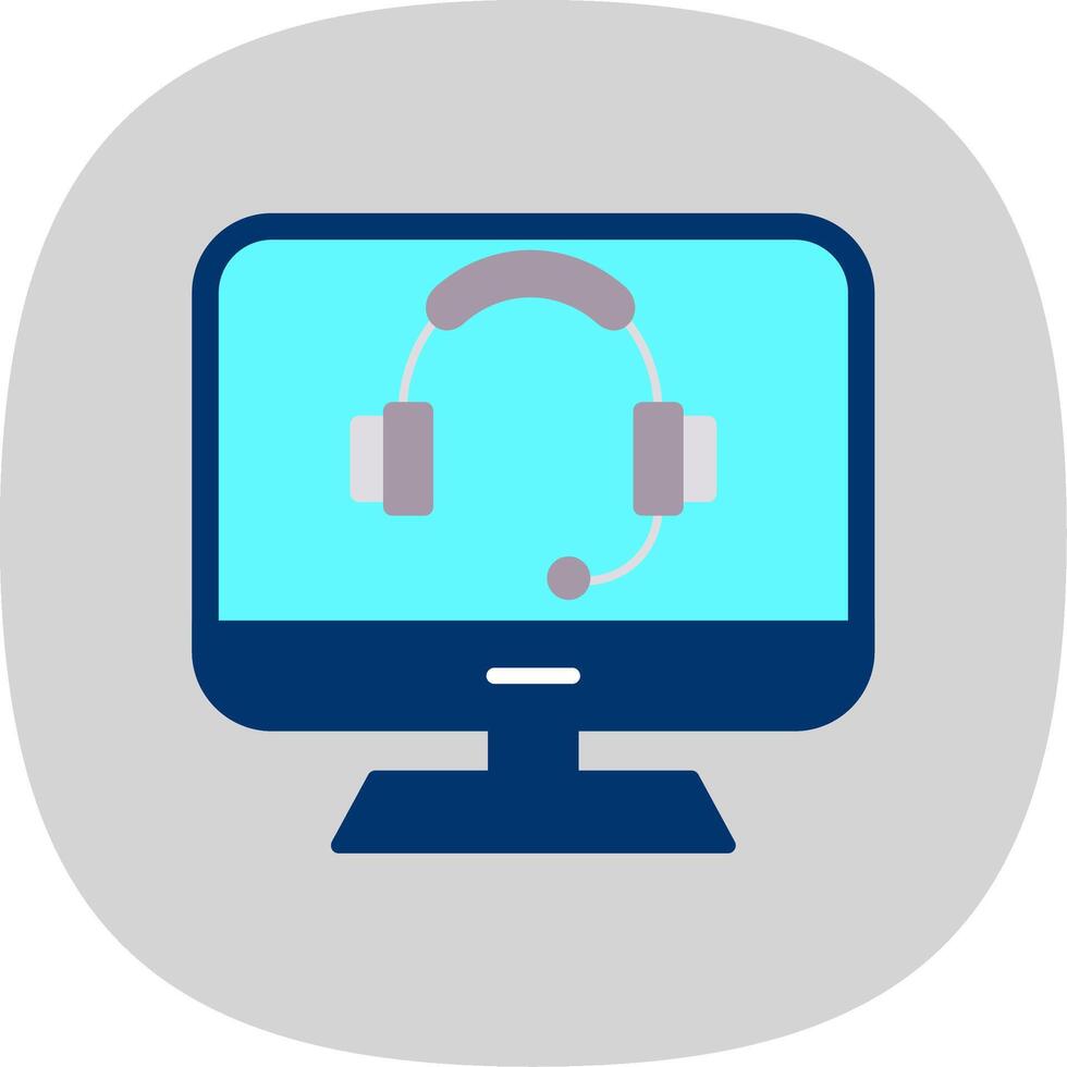 Computer Flat Curve Icon Design vector