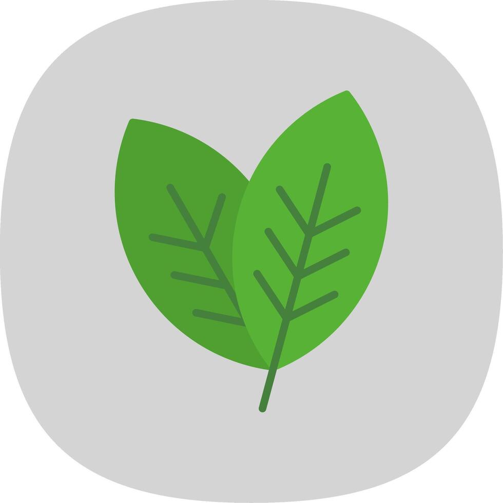 Leaf Flat Curve Icon Design vector