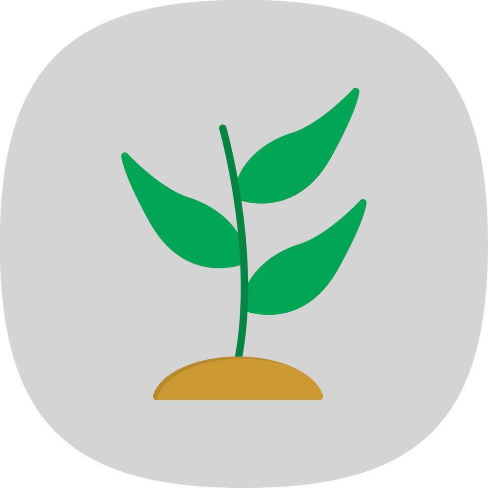 Plant Flat Curve Icon Design vector