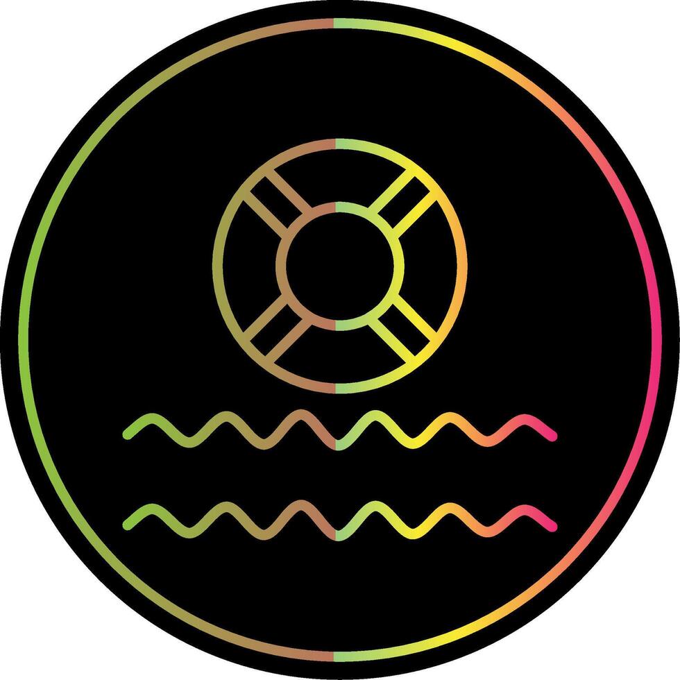 Life Saver Line Gradient Due Color Icon Design vector