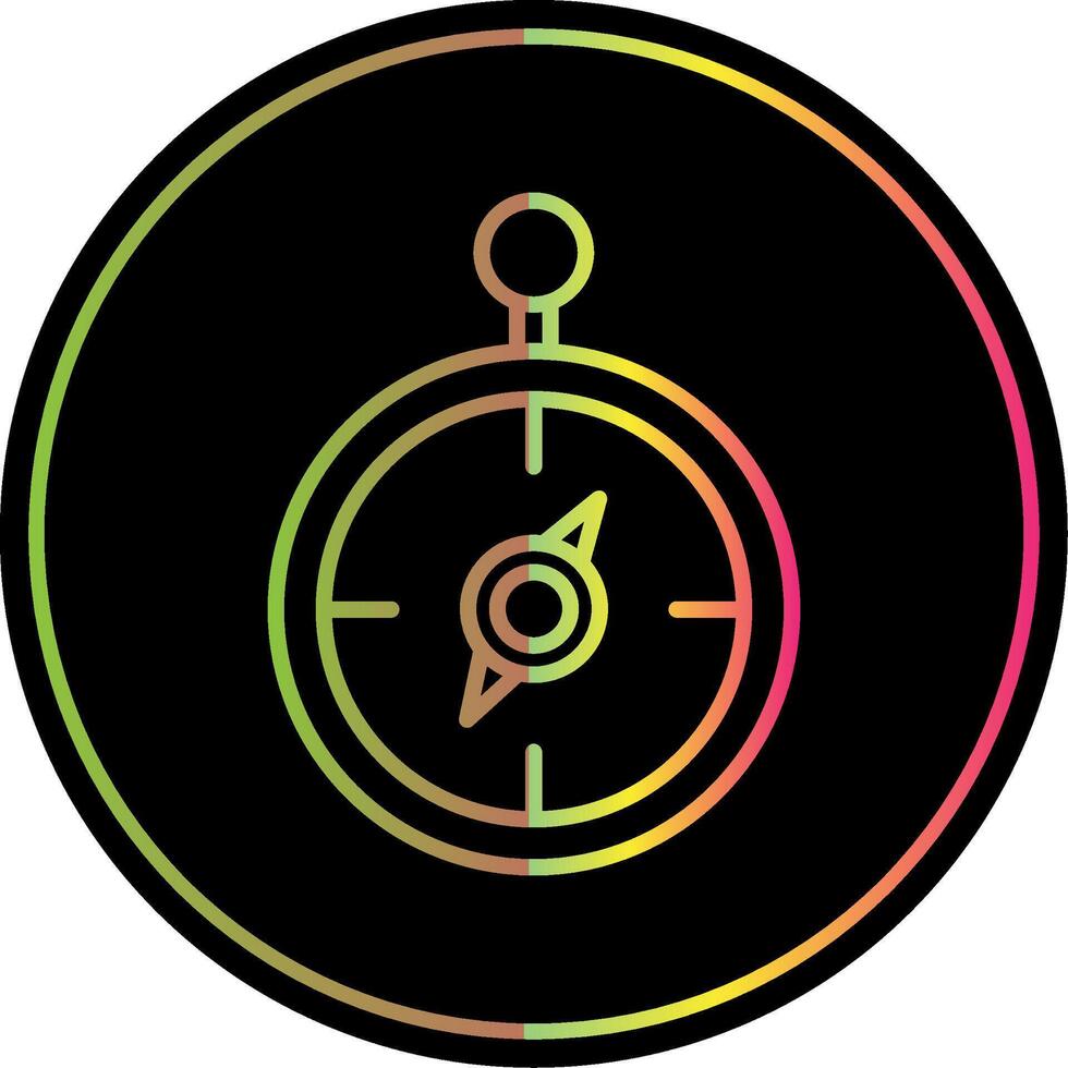 Compass Line Gradient Due Color Icon Design vector
