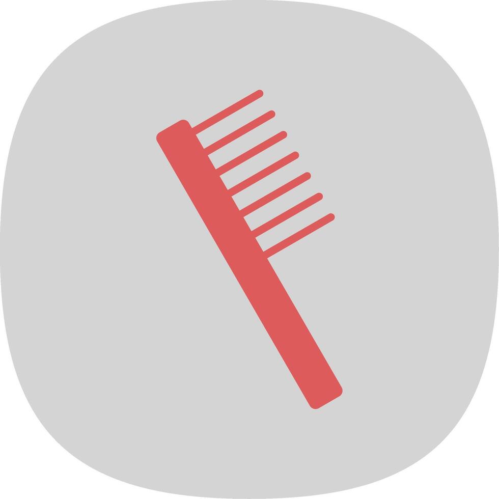 Comb Flat Curve Icon Design vector
