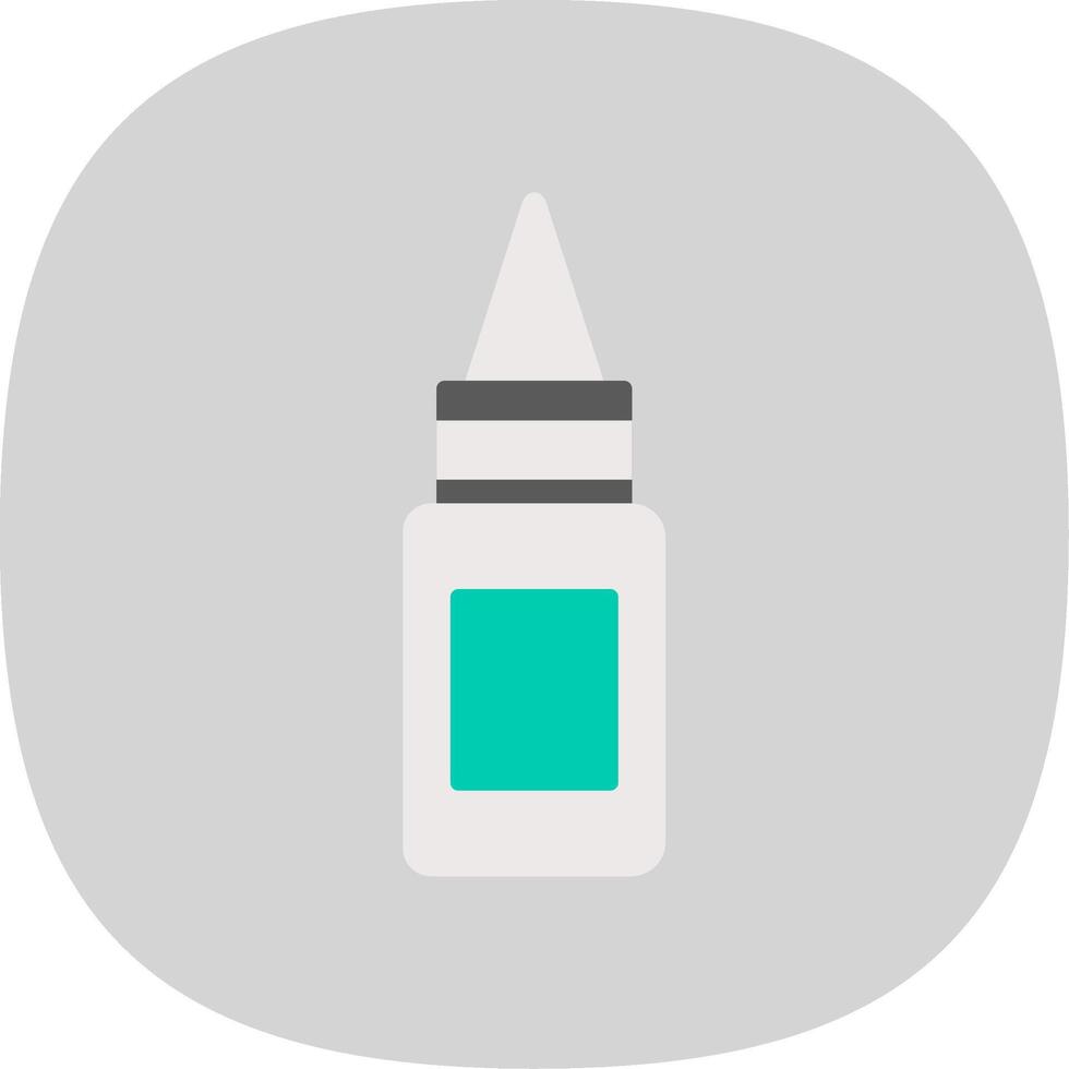 Bottle Flat Curve Icon Design vector