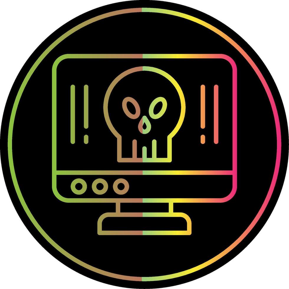 Computer Line Gradient Due Color Icon Design vector