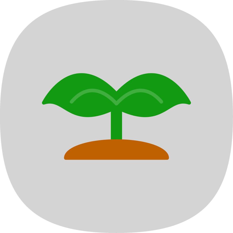 Seed Flat Curve Icon Design vector