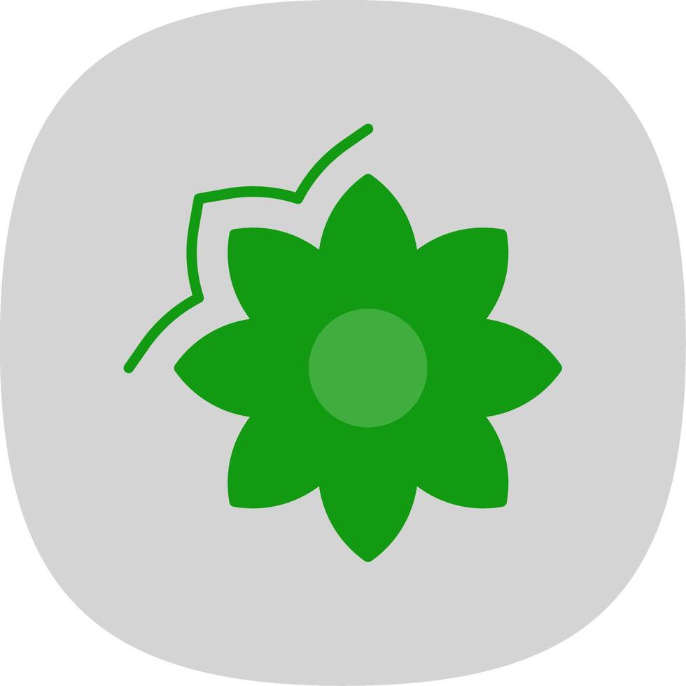 Flower Flat Curve Icon Design vector