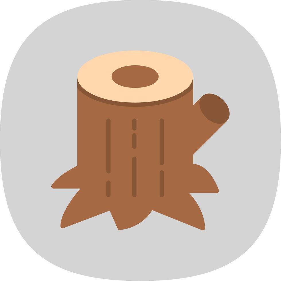 Trunk Flat Curve Icon Design vector