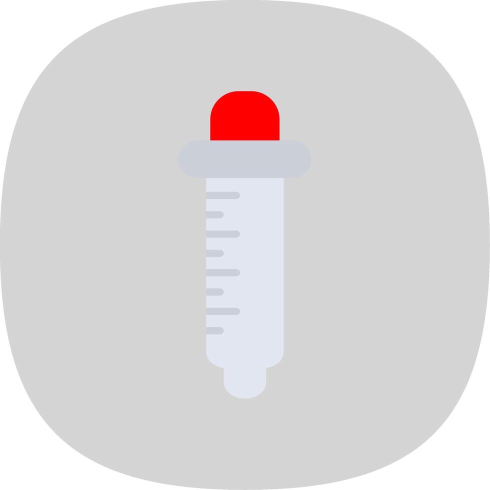 Pipette Flat Curve Icon Design vector