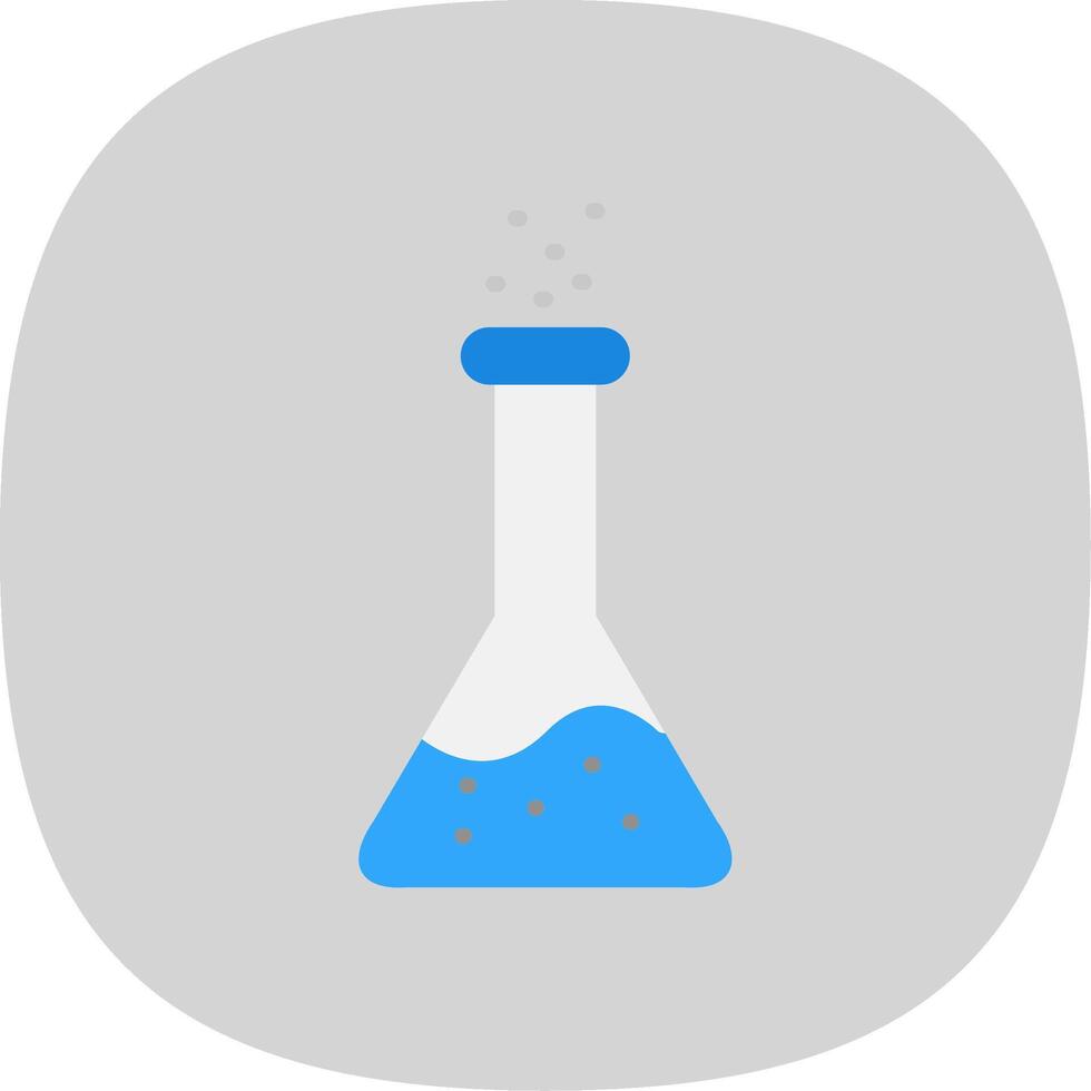 Flask Flat Curve Icon Design vector