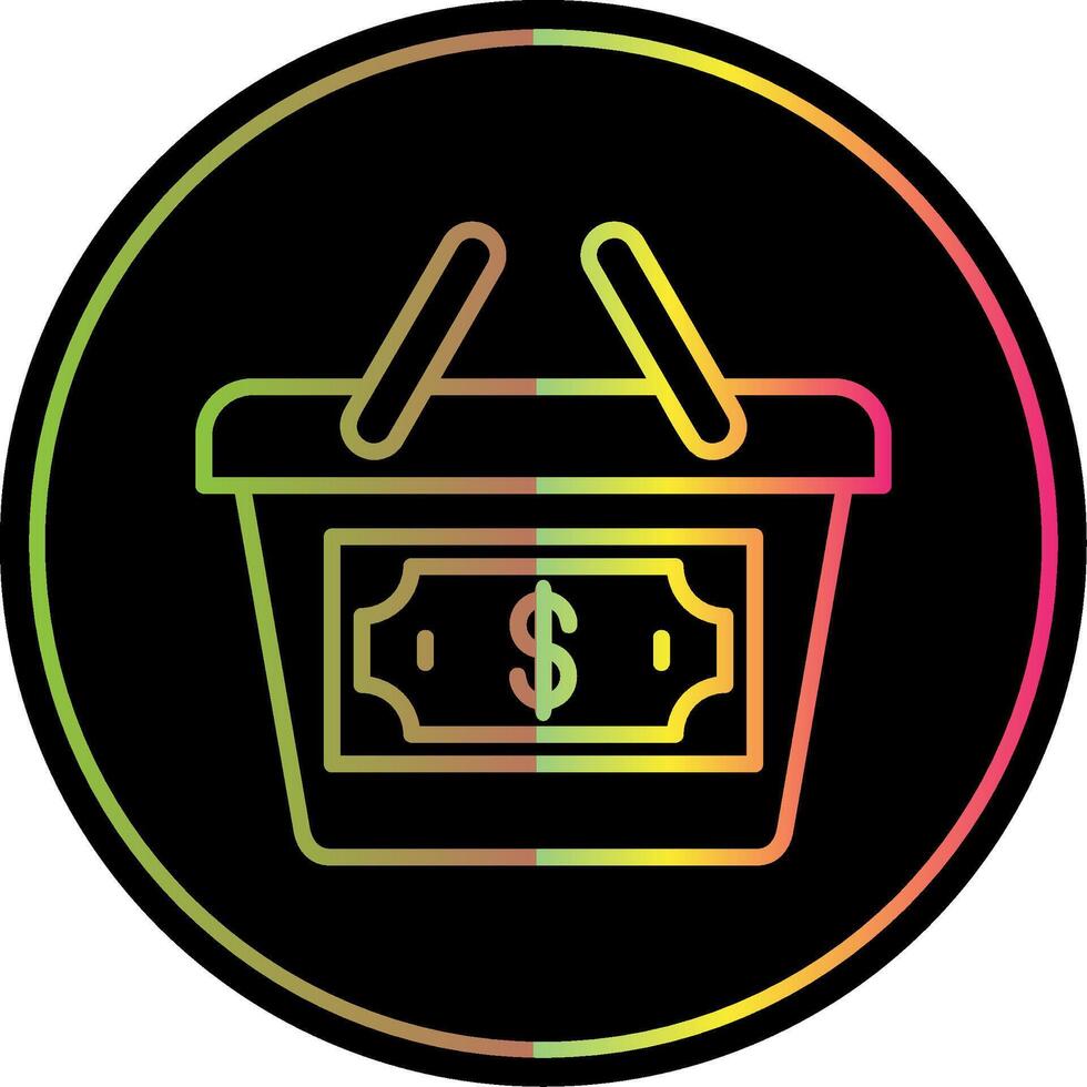 Payment Line Gradient Due Color Icon Design vector