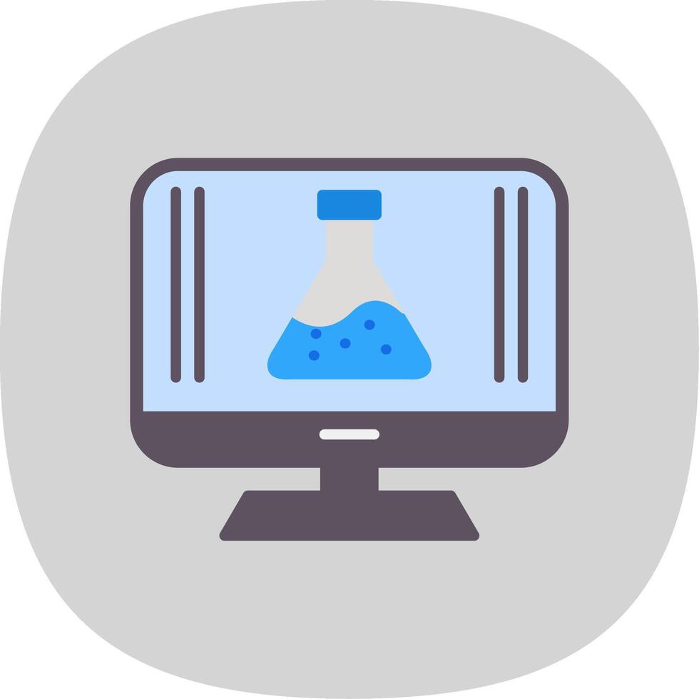 Computer Flat Curve Icon Design vector