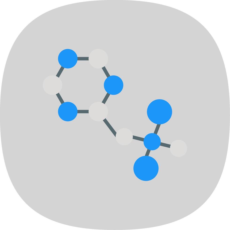 Molecules Flat Curve Icon Design vector
