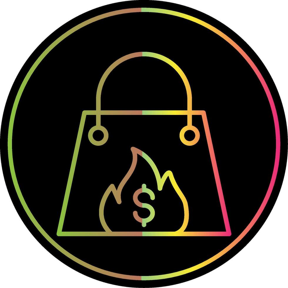 Hot Price Line Gradient Due Color Icon Design vector