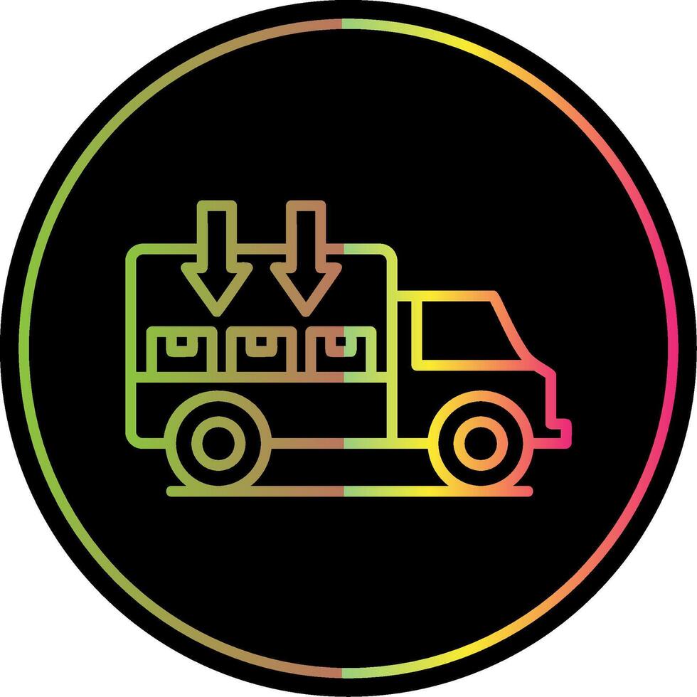 Courier And Outsourcing Line Gradient Due Color Icon Design vector