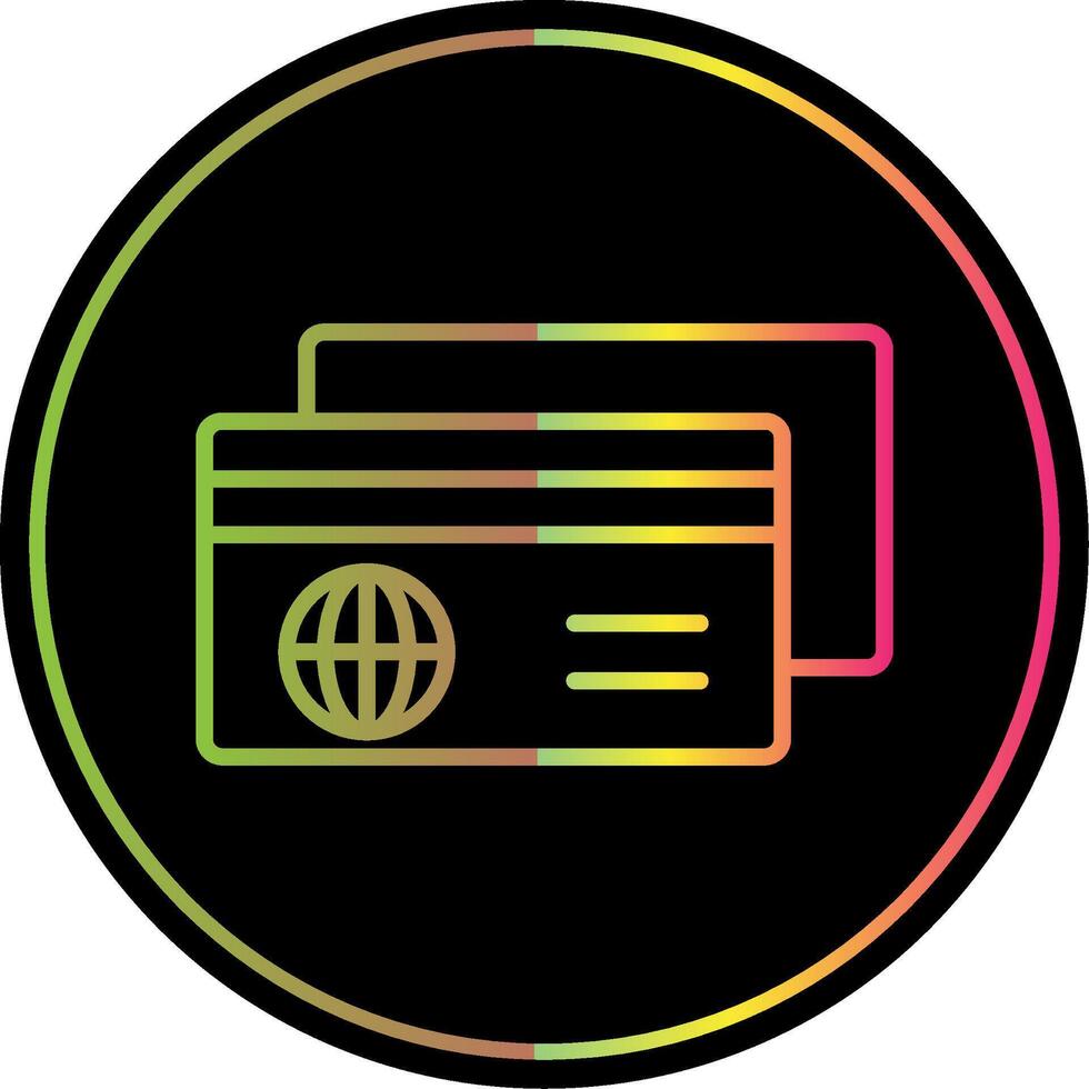 Electronic Payments Line Gradient Due Color Icon Design vector