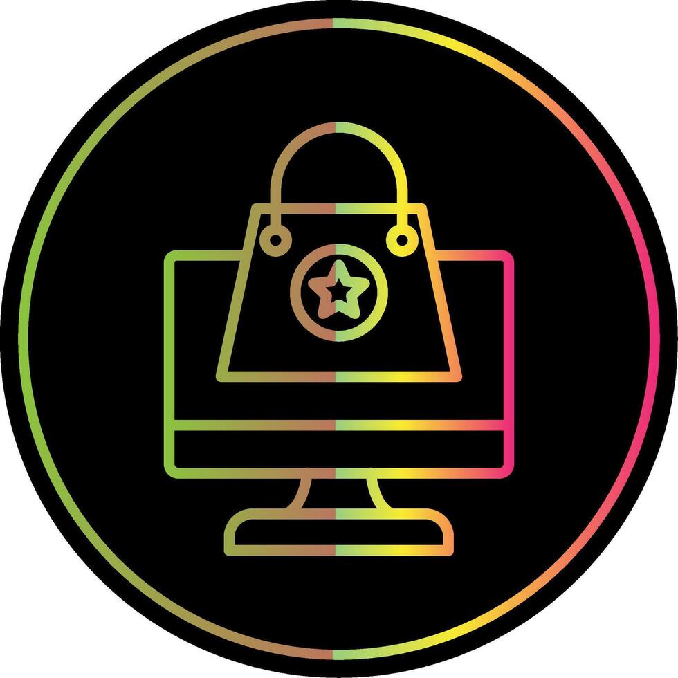 Submit Order Line Gradient Due Color Icon Design vector