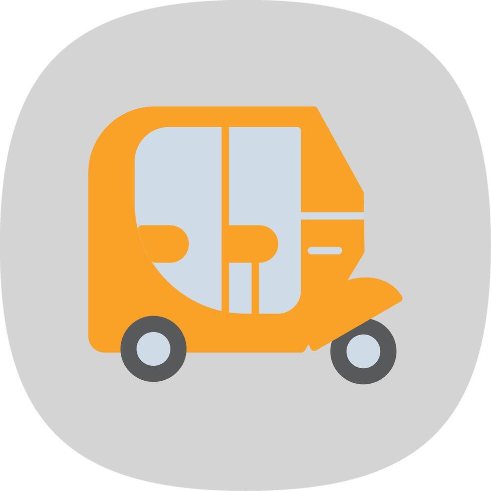 Vehicle Flat Curve Icon Design vector