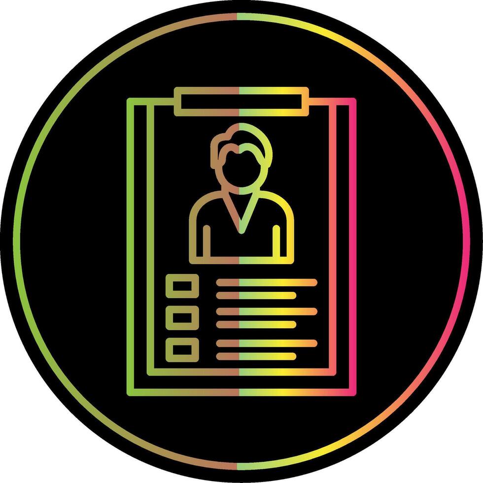 Employee Data Line Gradient Due Color Icon Design vector