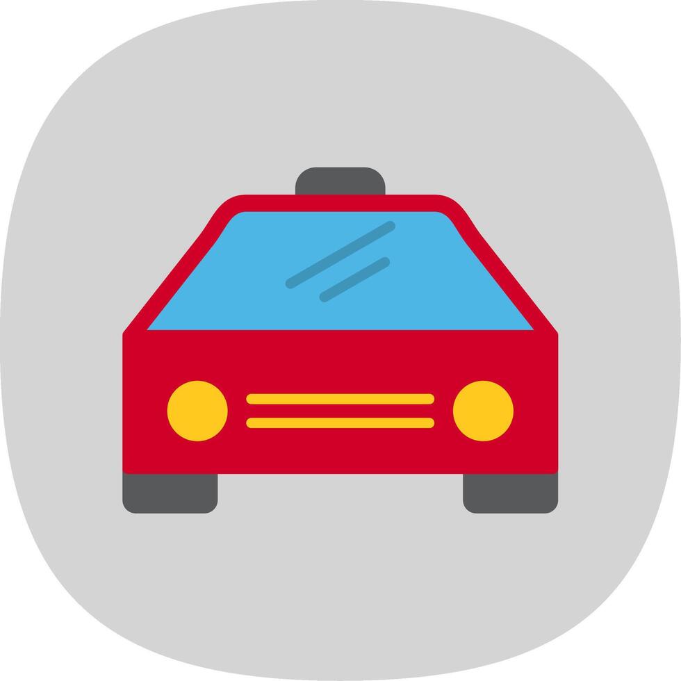 Car Flat Curve Icon Design vector