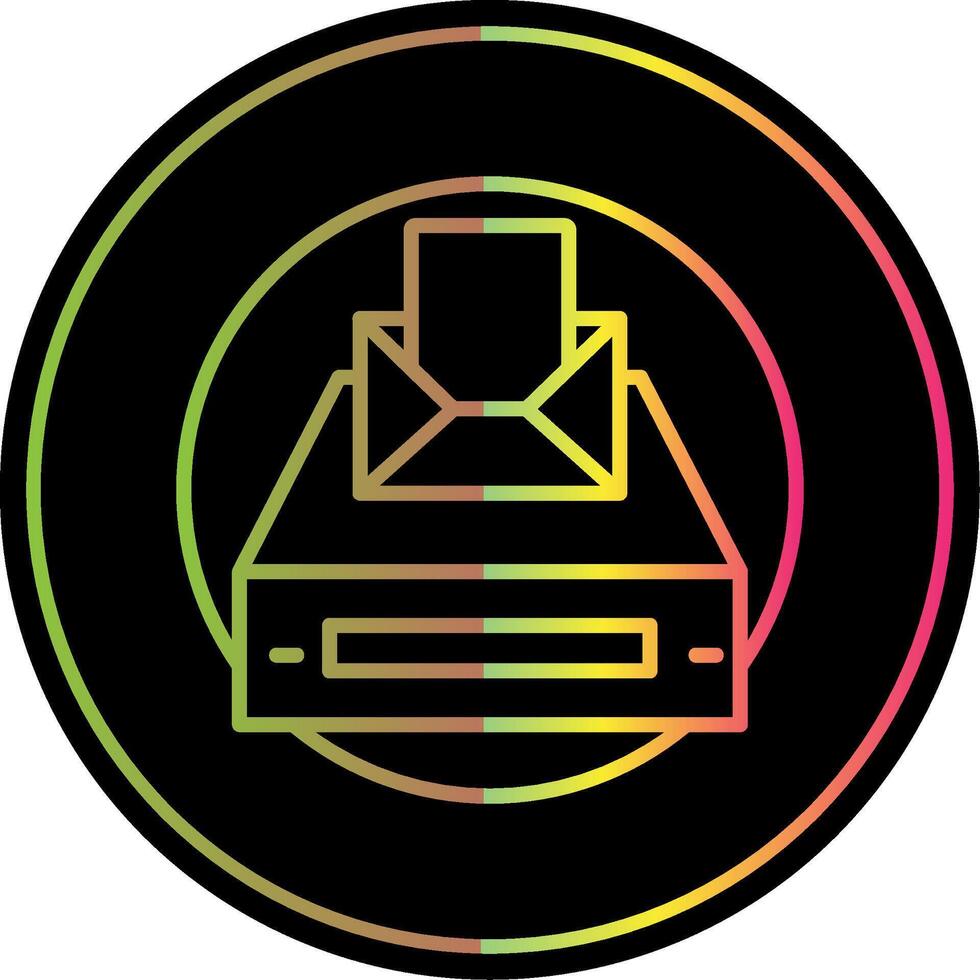 Project Inbox Line Gradient Due Color Icon Design vector
