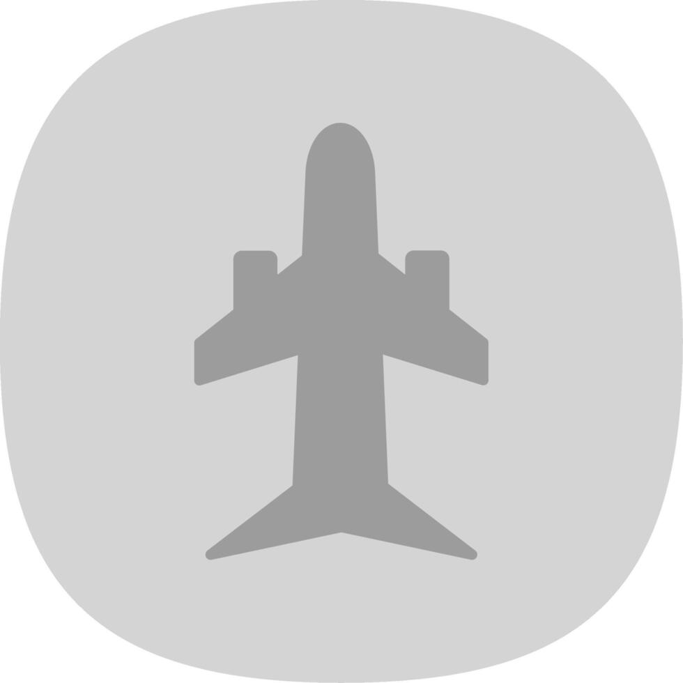 Plane Flat Curve Icon Design vector