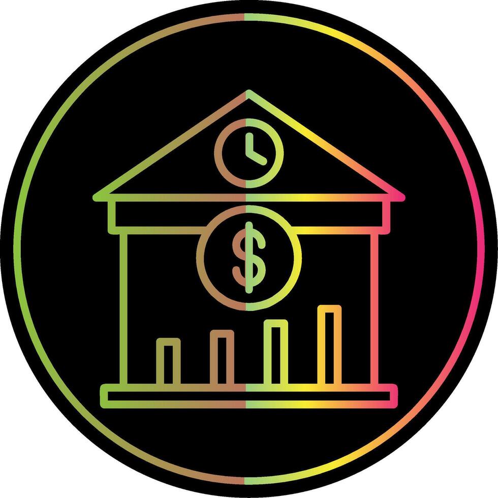 Savings Line Gradient Due Color Icon Design vector