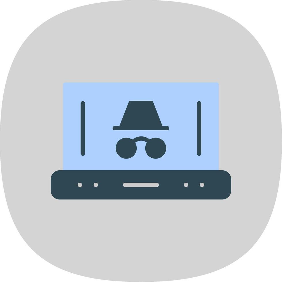 Spy Flat Curve Icon Design vector