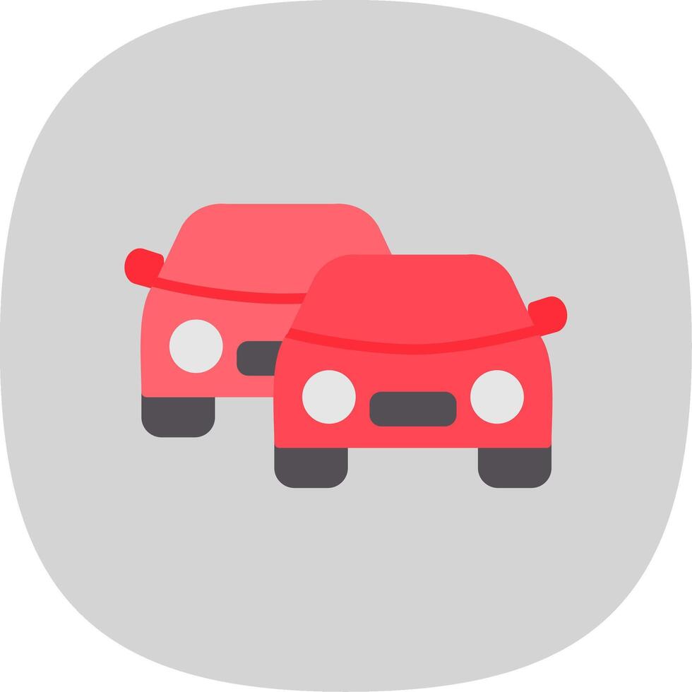 Cars Flat Curve Icon Design vector