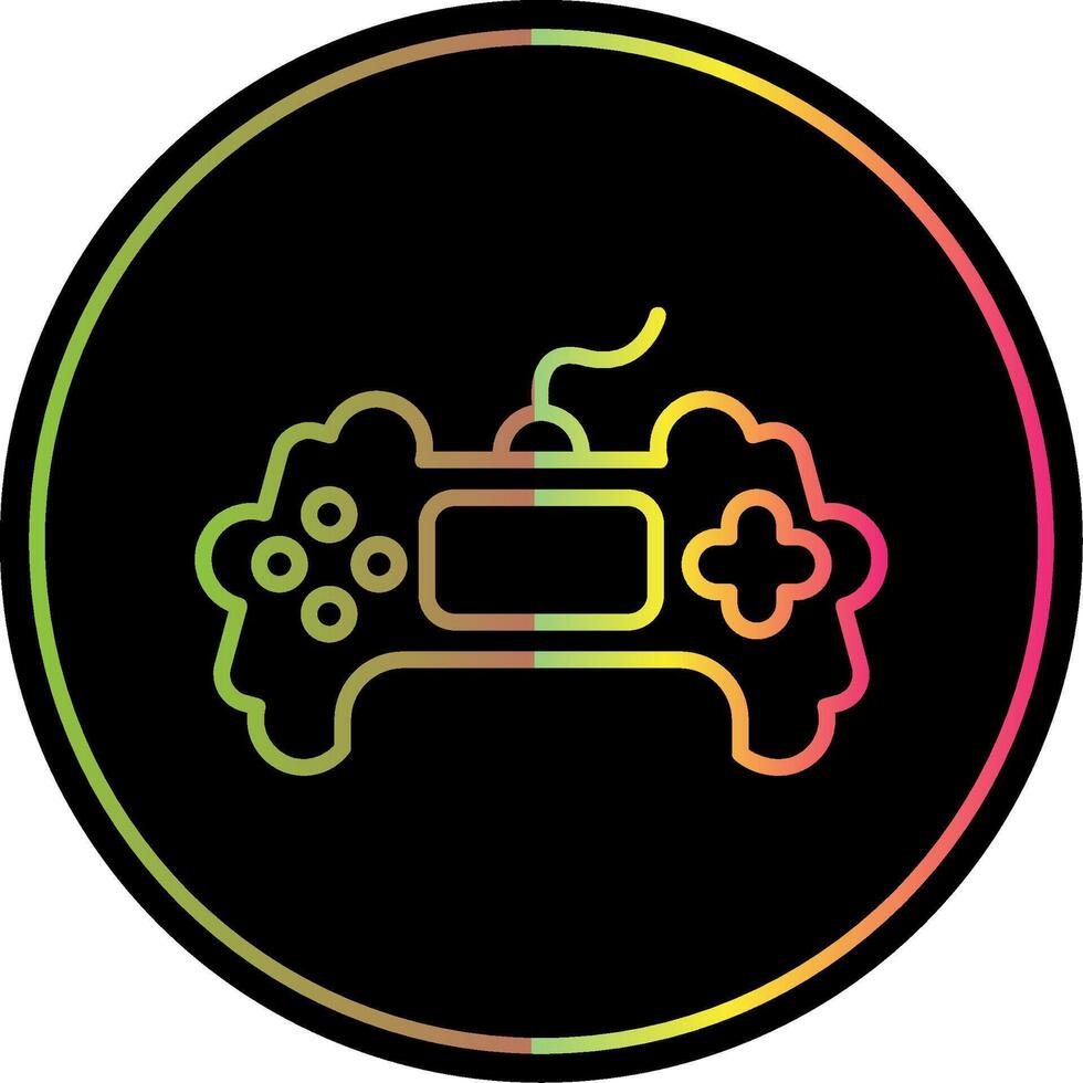 Game Line Gradient Due Color Icon Design vector