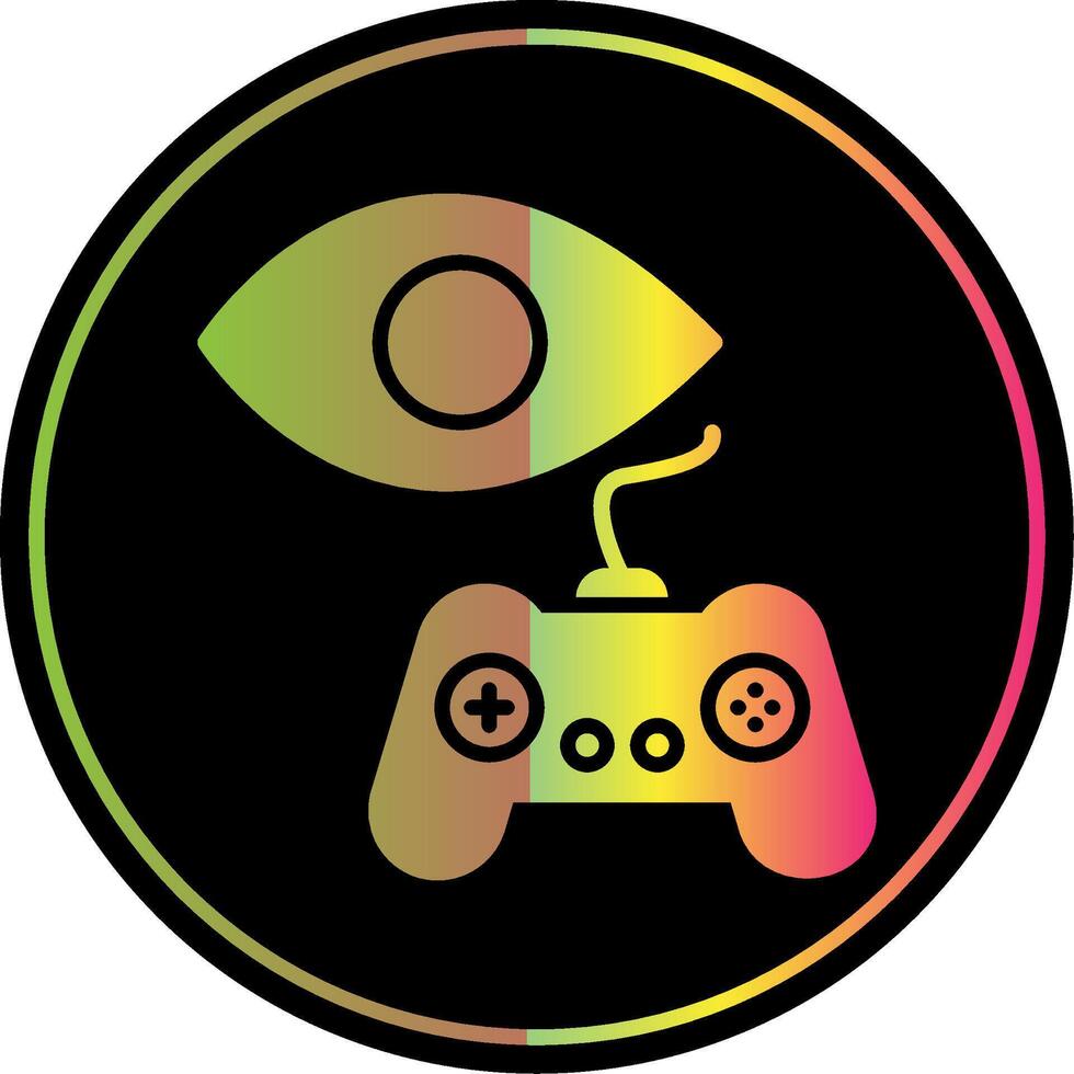 Viewership Glyph Due Color Icon Design vector