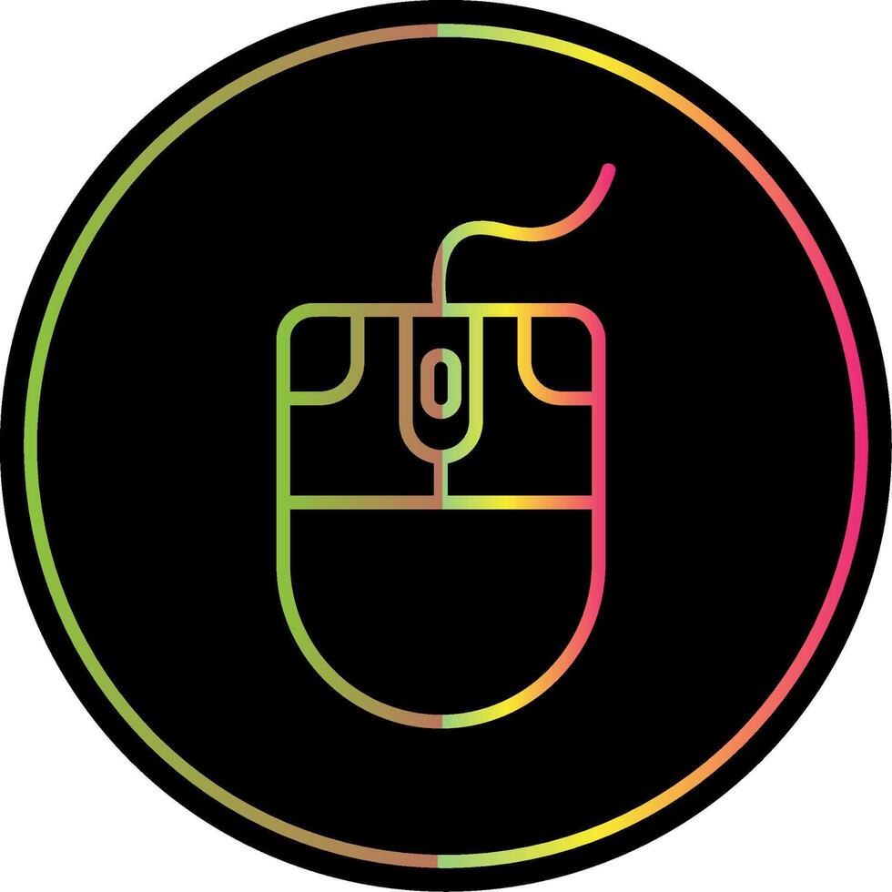 Mouse Line Gradient Due Color Icon Design vector
