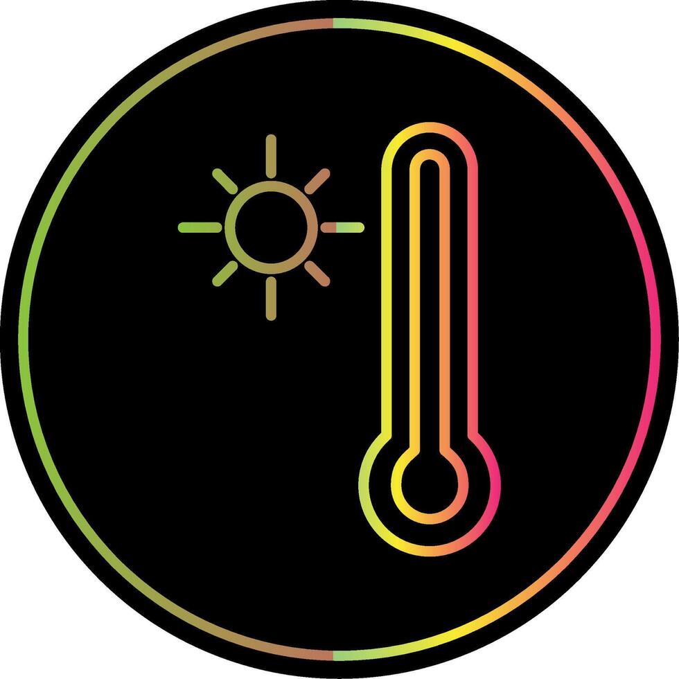 Thermometer Line Gradient Due Color Icon Design vector