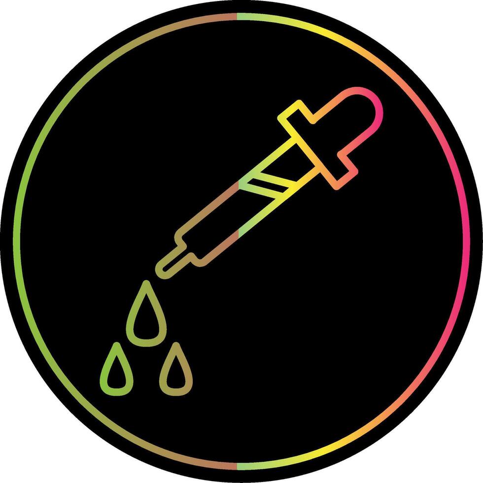 Dropper Line Gradient Due Color Icon Design vector