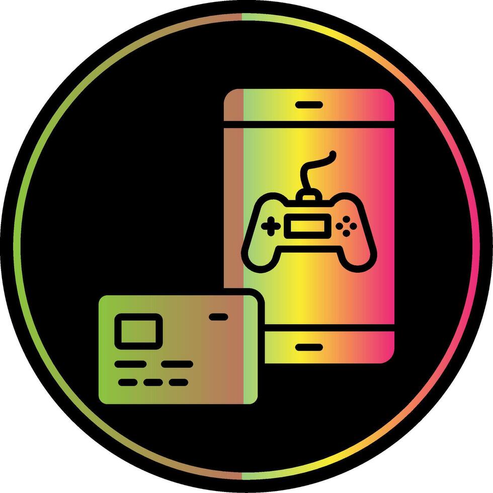 Microtransaction Glyph Due Color Icon Design vector