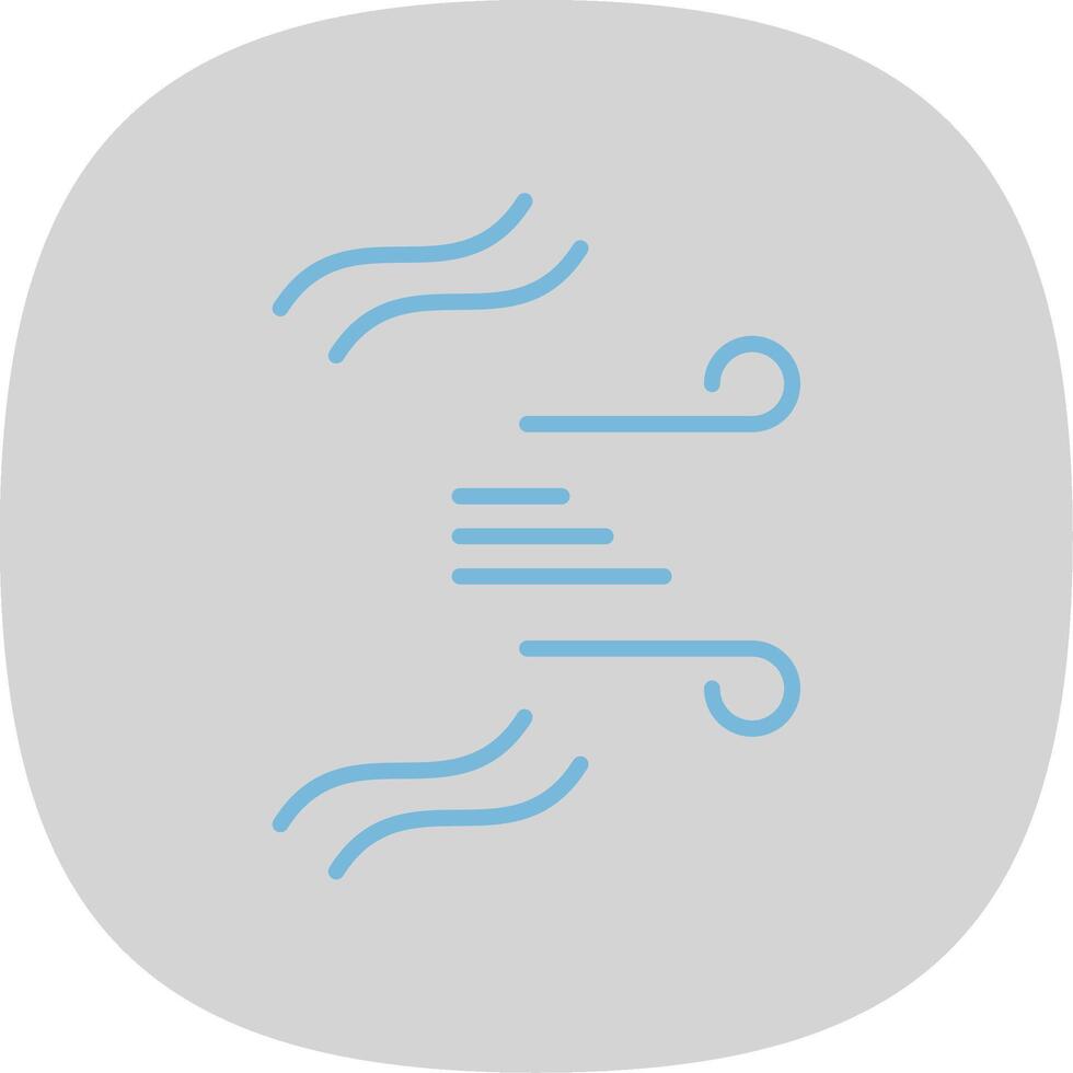 Wind Flat Curve Icon Design vector