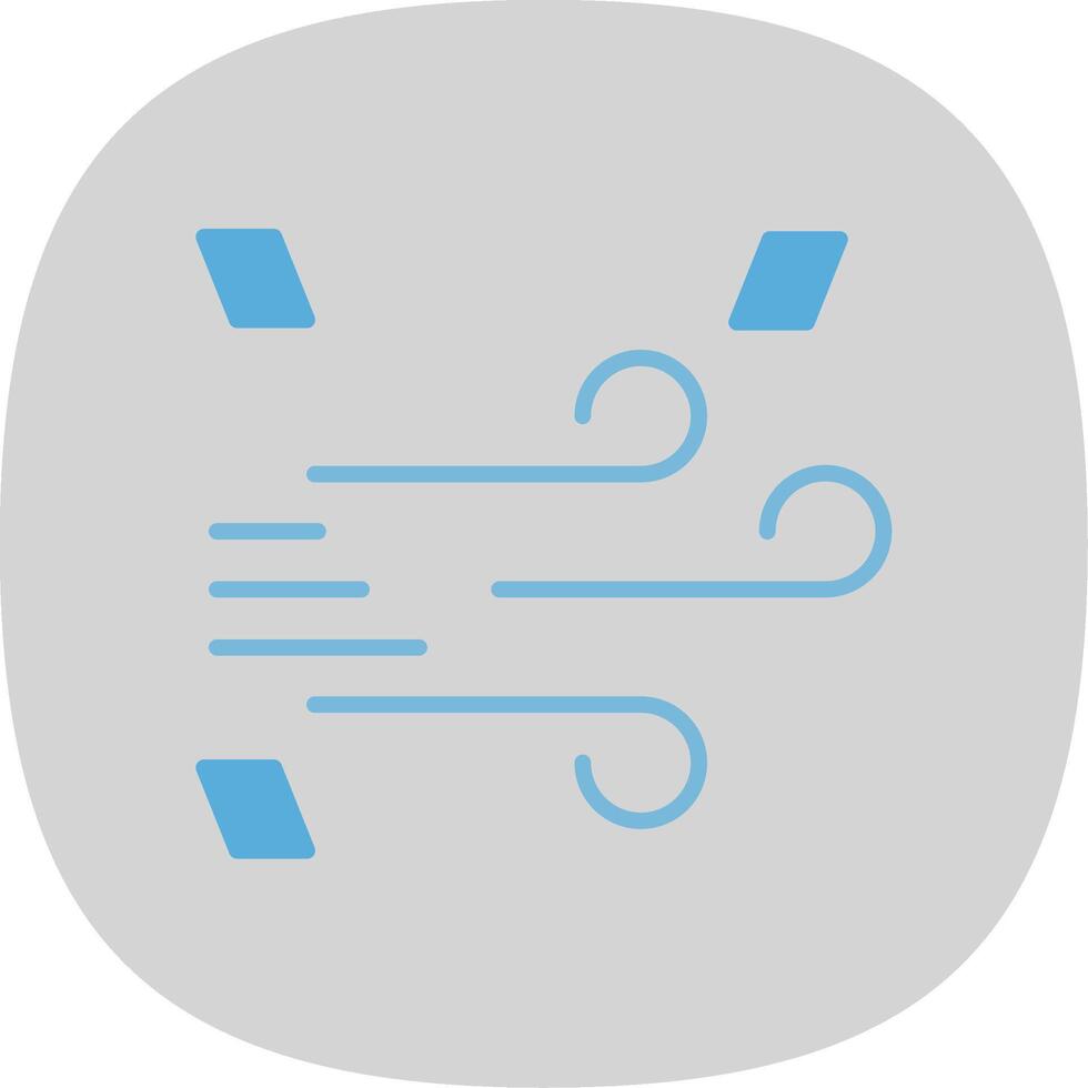 Windy Flat Curve Icon Design vector
