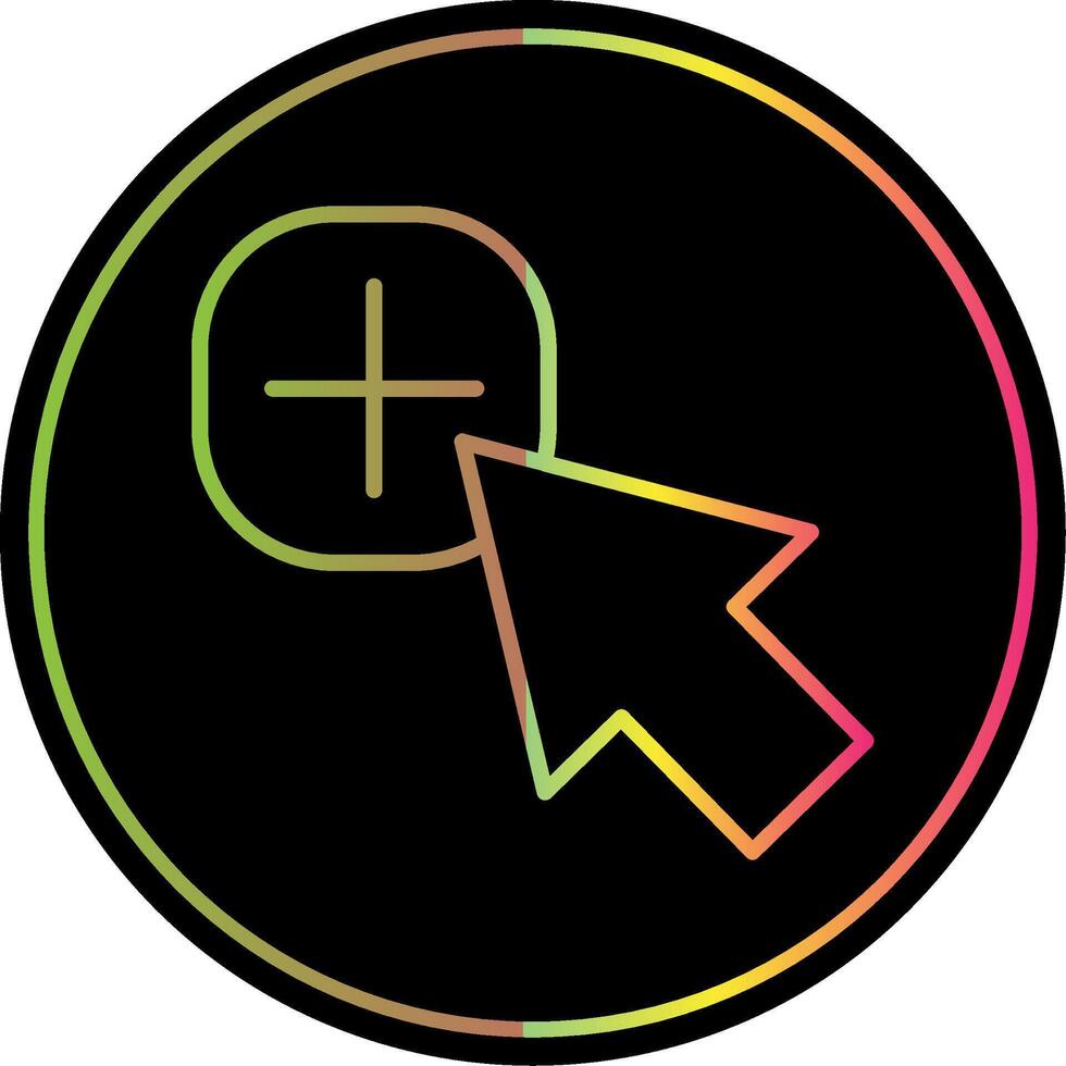 Mouse Cursor Line Gradient Due Color Icon Design vector